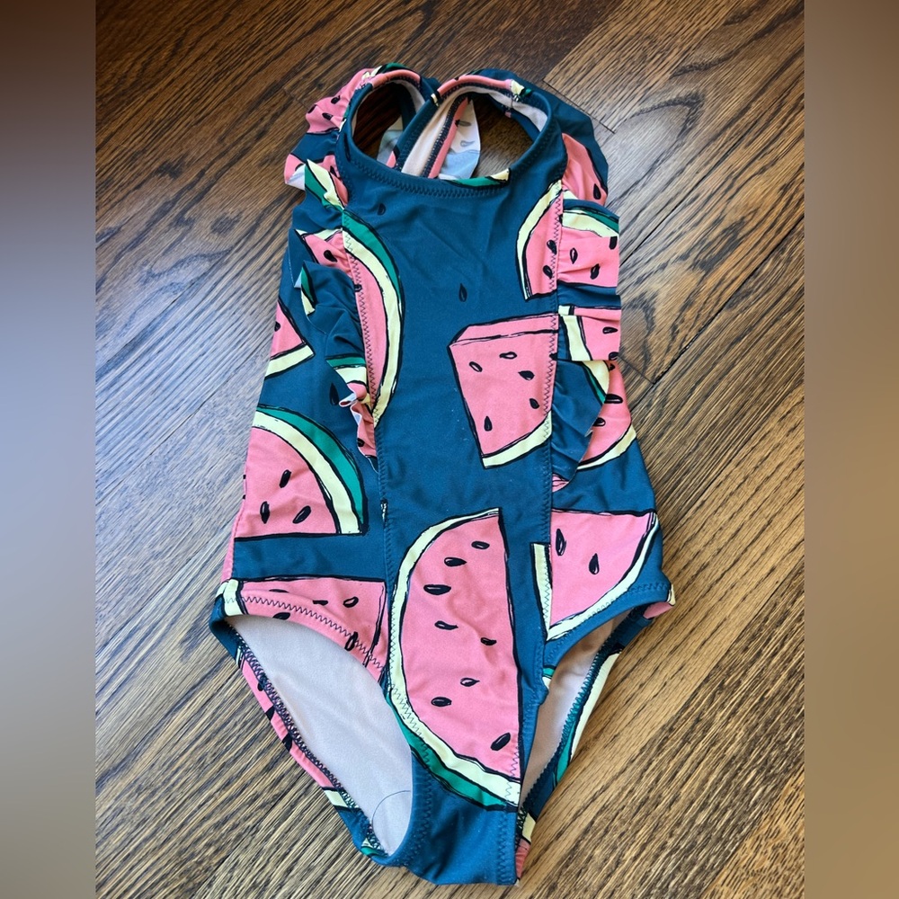 Watermelon Print Kids Swimsuit by tea size 3t